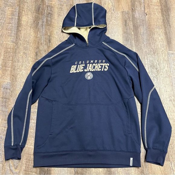 Reebok Other - Columbus Blue Jackets Hoodie Sweatshirt sz Small Blue embroidered Hockey Reebok